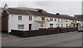 Row of (mostly) white houses, Bute Street, Treorchy