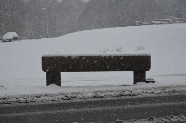 Water trough in snow