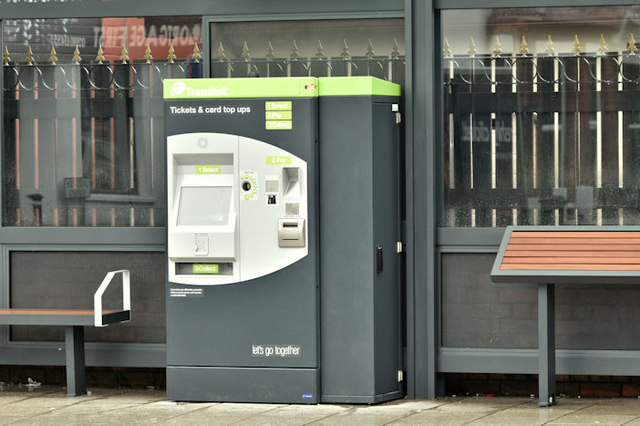 EWAY ticket machine, Ballyhackamore, Belfast (April 2018)