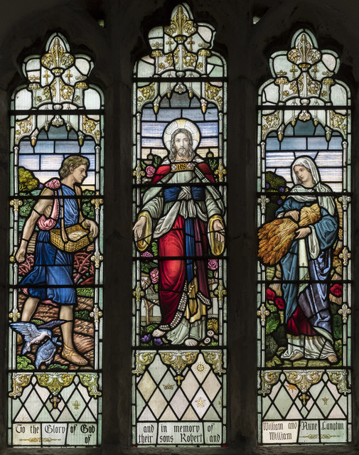 Stained glass window, St Andrew's church, Epworth