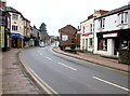 Bend in the road through Lydney town centre