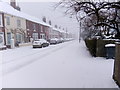 Lee Road, Aldeburgh, in snow