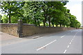 SE2233 : Cemetery boundary wall, Cemetery Road by Roger Templeman