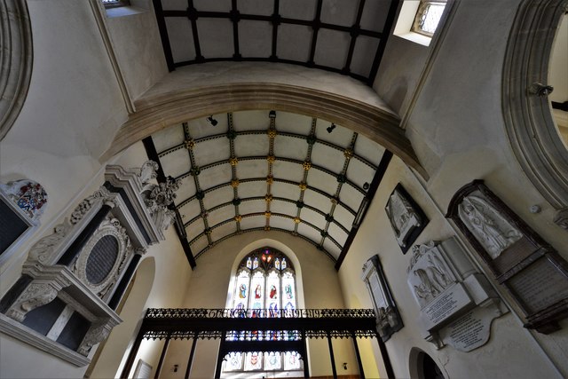 Sandford, St. Swithun's Church: Chancel ceiling 1