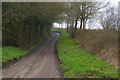 Lane climbing out of valley west of Stoke-by-Nayland