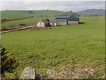 J3638 : Farm sheds and derelict farm cottage west of the Aghlisnafin Road by Eric Jones