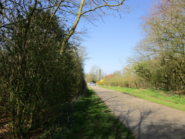 Lane from Danes' Dyke car park at Crofts Hill