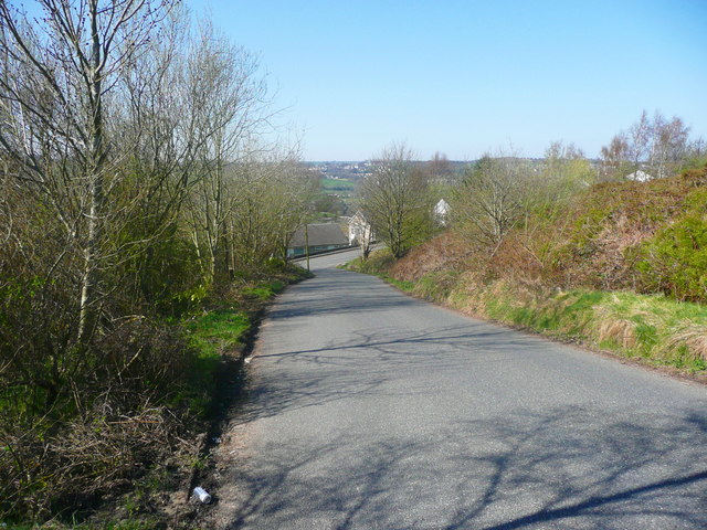 Black Moor Road approaching the B6144, Haworth