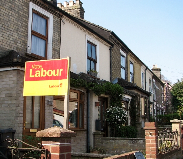 Labour Party election poster in Stafford Street