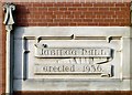 SJ9397 : Jubilee Hall: inscription by Gerald England