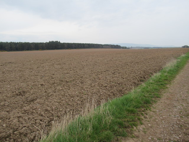 Ploughed land awaiting planting on Pitgarvie near Laurencekirk