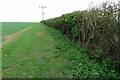 Footpath towards Poplars Farm and Wollaston