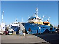 Trawlers in Penzance dock