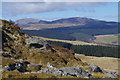 SH8726 : Steeper ground and view from below Craig y Geifr by Andrew Hill