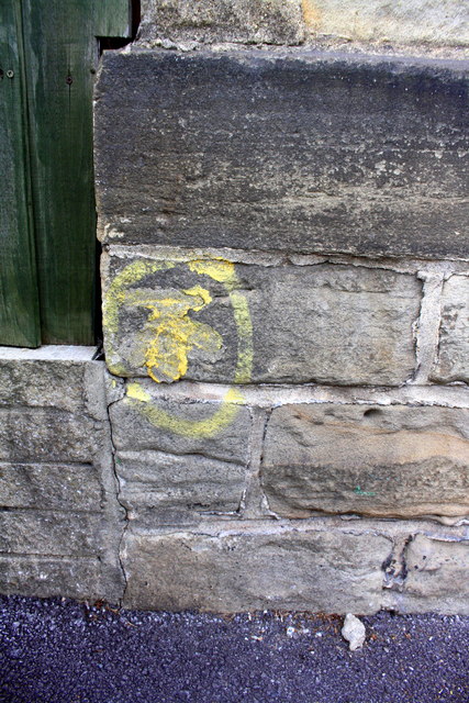 Benchmark on #2 West Terrace Street (Bradford Road face)
