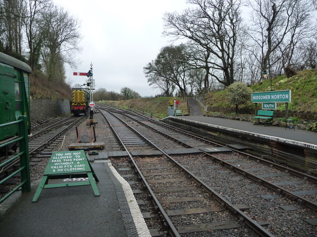 Southern end, Midsomer Norton South station