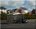 Trolley shelter in supermarket carpark