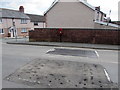 Queen Elizabeth II postbox opposite Beatty Street speed bumps, Tir-y-berth