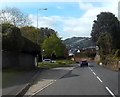 Bus stop approaching The Rowdens - A379