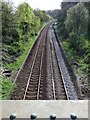 Newcastle-Carlisle Railway from bridge at Hagg Bank