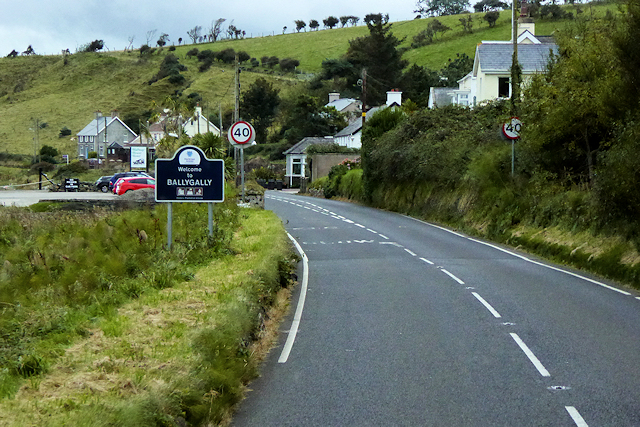 A2 Coast Road approaching Ballygalley