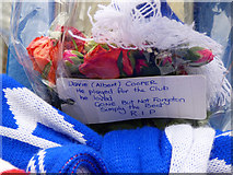 NS5564 : Davie Cooper floral tribute by Thomas Nugent