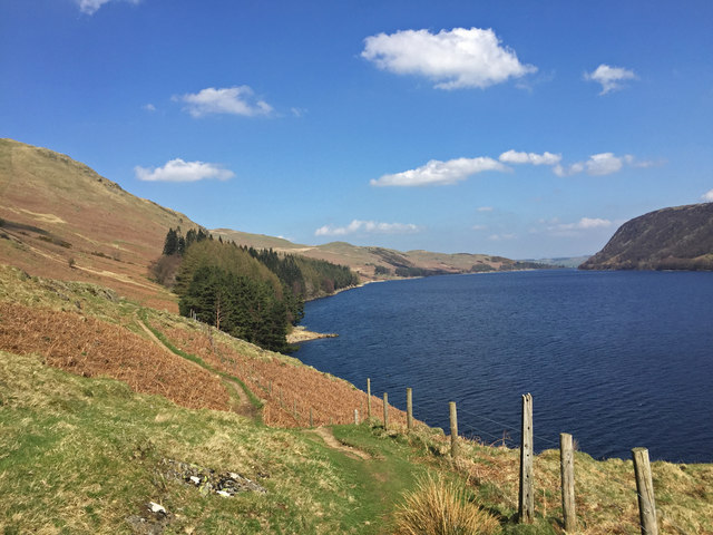 The path on the west side of Haweswater Reservoir