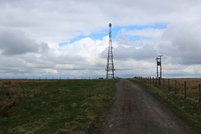 Mast on Hameldon Hill