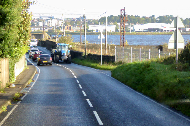 The A2 approaching Larne from the South