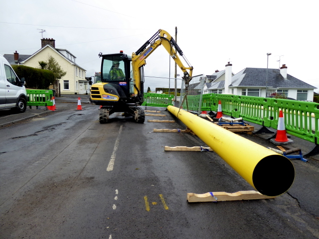 Moving pipelines, Omagh \u00a9 Kenneth Allen :: Geograph Ireland
