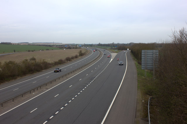 M11 looking north, near Great Chesterford