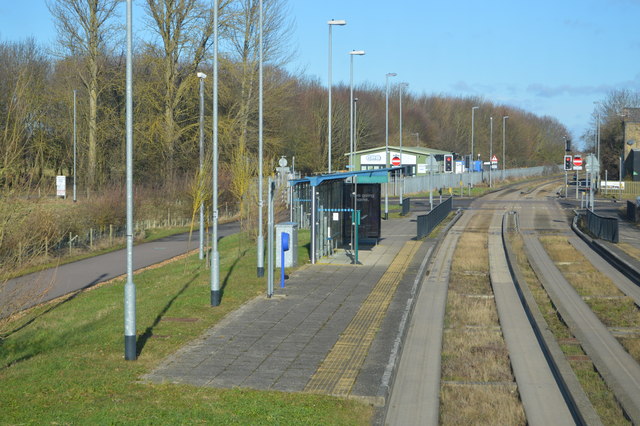 Oakington Guided Busway Stop © N Chadwick :: Geograph Britain and Ireland