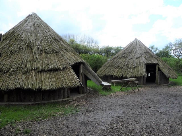 Reconstructed prehistoric village,... © Christine Johnstone :: Geograph ...