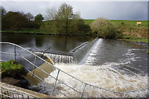 SE1221 : Weir on the River Calder at Cromwell Bottom by Ian S