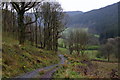 Track and view up Cwm Crychan