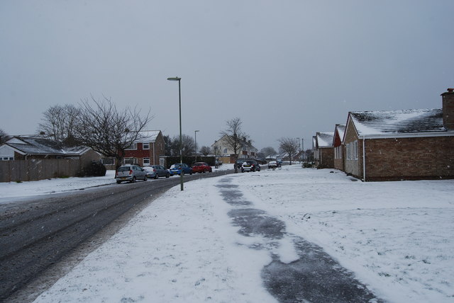 Bridgemary under snow - Brookers Lane (9)