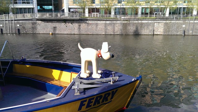 Gromit on the ferry Brigantia, Temple Meads Station Landing