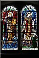 SO4381 : Stained glass windows, Stokesay church by Philip Halling