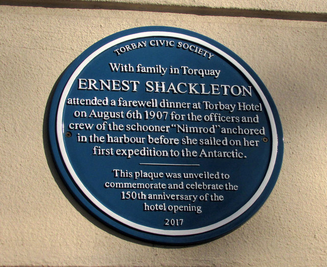 Plaque to Sir Ernest Shackleton