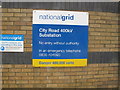 Sign for City Road 400kV substation