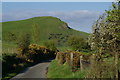 SO0759 : Lane with view to Carreg-wiber Bank by Andrew Hill