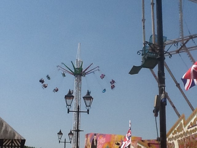 The tallest swing ride at Ludlow funfair