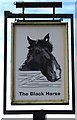 SO8401 : Black Horse name sign, Amberley, Gloucestershire by Jaggery