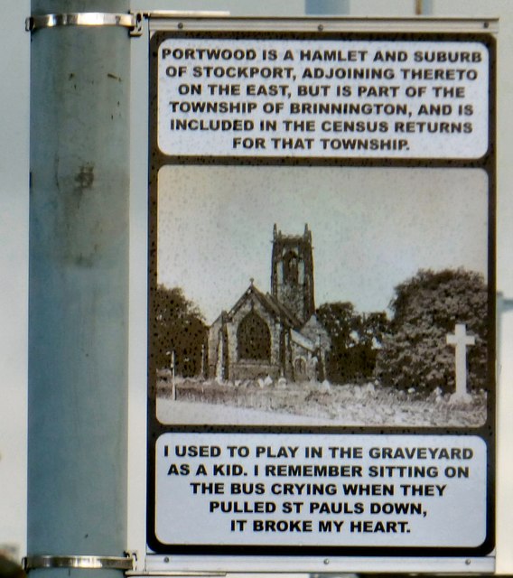 Lamppost Art: St Paul's, Portwood (West face)