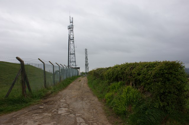 Radio masts at Llwyn Mawr Lane