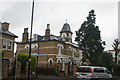 View of a church-like house on Chiswick Lane