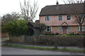 Pink house and gate, Ickleton