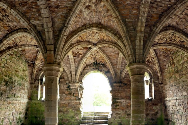 Interior of the Chapter House in Buildwas Abbey
