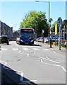 Unusual route for a 151 bus in Newport city centre