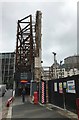 TQ2779 : Facade retaining framework, Brompton Road, Knightsbridge by Richard Humphrey